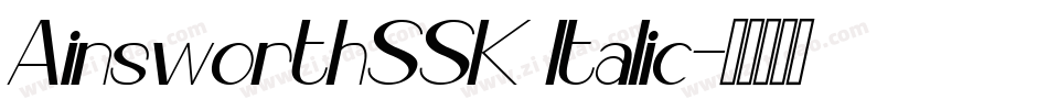 AinsworthSSK Italic字体转换